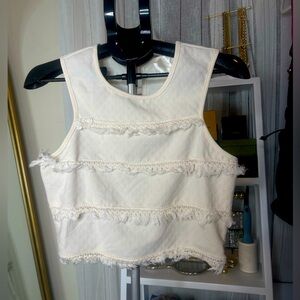 J.O.A. Fringe Top from Anthropologie EUC